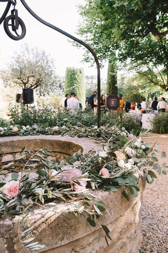 Décoration extérieure avec des fleurs